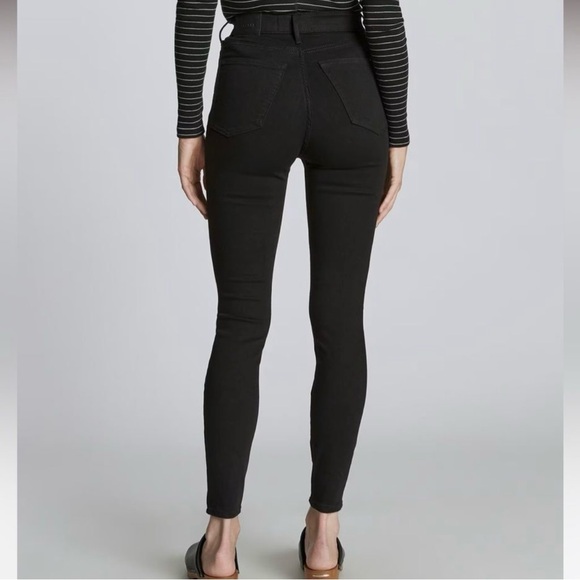 Everlane The Way High Skinny Jeans Organic Cotton Washed Black 28 6 Crop - Picture 3 of 12